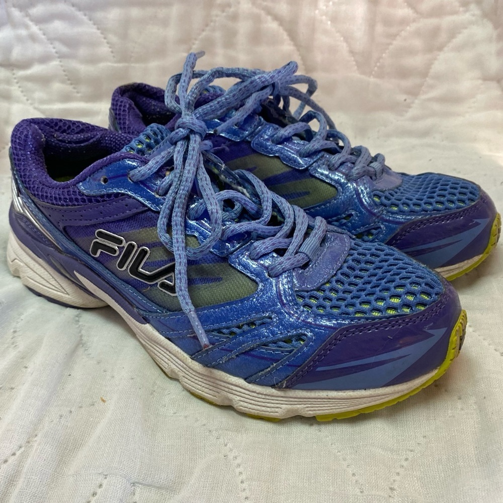 Fila Shoes Womens Size 8 Lace Up Sneakers Blue-Purple‎